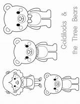 Goldilocks Bears Ricitos Osos Tres Ours Enchantment Puppet Boucle Risitos Colouring Titeres Mediano Oso Getcolorings Cuentos Hora Fabulas Homeschool Bmg sketch template