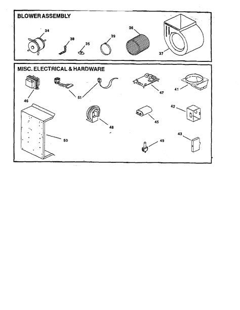 blowermiscelectricalhardware diagram parts list  model gmp goodman parts furnace