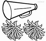 Coloring Pages Megaphones Cheerleading Printable Clipart Kids Designs sketch template