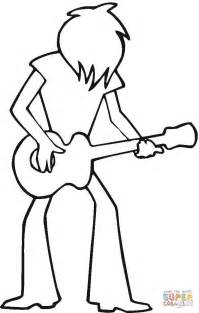 dibujo de guitarrista de rock  colorear dibujos  colorear