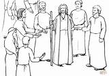 Moses Coloring Israelites Speaks Pengikutnya Yesus Dengan Brennender Ausmalbild Dornbusch Exodus sketch template