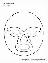 Luchador Printable Mask Masks Template Templates Paper Libre Lucha Mexican Make Coloring Pages Firstpalette Versions Colored Six Easy Into sketch template