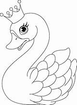Coloring Princess Swan sketch template