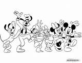 Mickey Friends Mouse Coloring Pages Line Disney Book Pdf Conga sketch template
