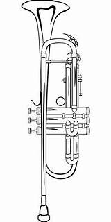 Coloring Pages Trumpet Music Cello sketch template
