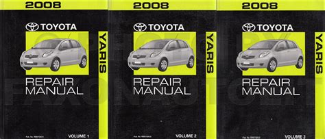 toyota yaris repair service manual original set