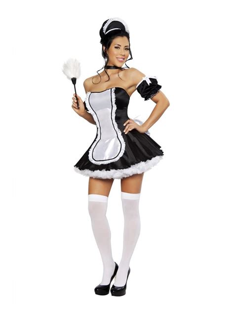 sexy at your service french maid outfit dress womens adult halloween