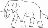 Elephant Clipart Coloring Clip Line Sweetclipart Cliparts Library sketch template