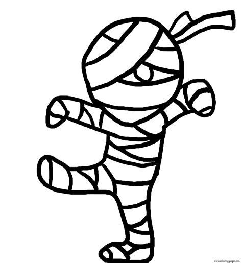 mummy halloween  toddlerse coloring page printable