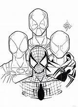Spiderman Coloring Spider Pages Iron Deadpool Cartoon Suit Spidermen Color Baby Print Venom Drawing Printable Four Cute Minecraft Colouring Getdrawings sketch template