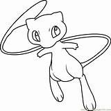 Mew Pokémon Mewtwo Coloringpages101 sketch template