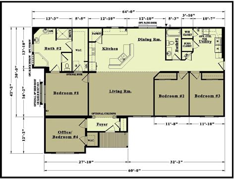 modular floor plans open concept home plans ideal homes modular open concept floor plan