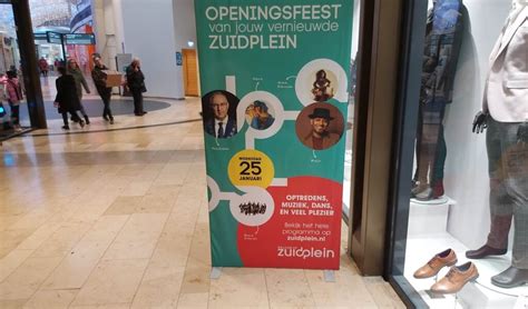 winkelcentrum zuidplein viert na twee jaar het einde van de verbouwing met een groot