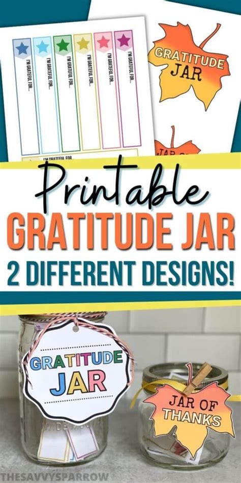 gratitude jar   printables easy thankful jar