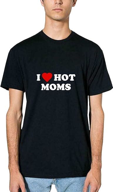 i love hot moms milf tk73 men s t shirt round neck uk clothing