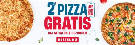 tweede pizza gratis bestel je pizza  de dominos app