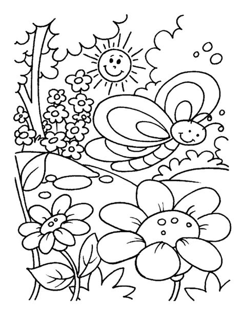 spring time coloring pages   spring time coloring pages