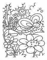 Spring Pages Coloring Colouring Library Clipart Season sketch template