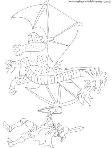 knight battles dragon coloring page audio stories  kids