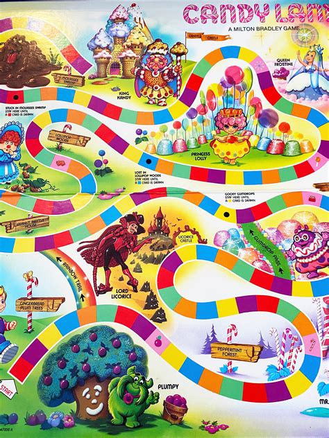 vintage original candy land milton bradley board game  etsy