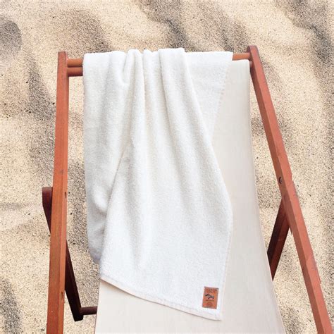 beach towel natural white hemp copenhagen touch  modern