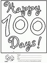 School Coloring 100th Pages Printable 100 Days Activities Kids Color Popular Birthday Choose Board Ginormasource Found sketch template