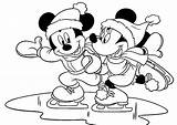 Coloring Skating Minnie Kleurplaten Kleurplaat Disneyclips Kerst Coloringoo Schaats Goofy Donald sketch template