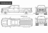 Ford F150 Blueprint Autocad Camioneta Blueprints Raptor Dwg Dimensions Camionetas Superduty Chevy sketch template