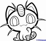 Pokemon Coloring Pages Meowth Chibi Drawing Printable Draw Cute Colorear Step Print Para Dibujos Jolteon Color Baby Pintar Kids 1109 sketch template