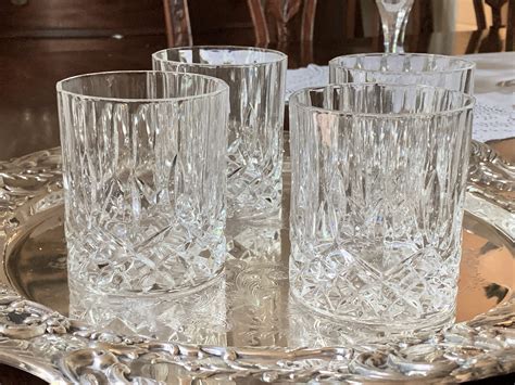 Crystal Old Fashion Glasses Set Of 4 Lead Crystal Manhattan Glasses