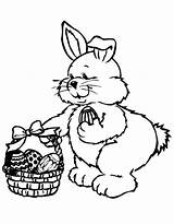 Basket Easter Bunny Coloring Pages Cliparts Printable Holding Getdrawings Library Favorites Add sketch template