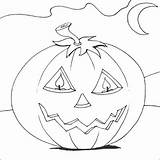 Pumpkin Coloring Pages Scary Halloween Sheets Colouring Printable Happy Face Print Kids Drawing sketch template