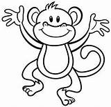 Monkey Hanging Template Coloring Clipartmag sketch template