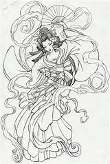 Tattoo Tattoos Japanese Geisha 2006 Coloring Designs Pages Oriental Samurai Adult Em Dragon Choose Board Grafite Deborah Sketch Nice sketch template
