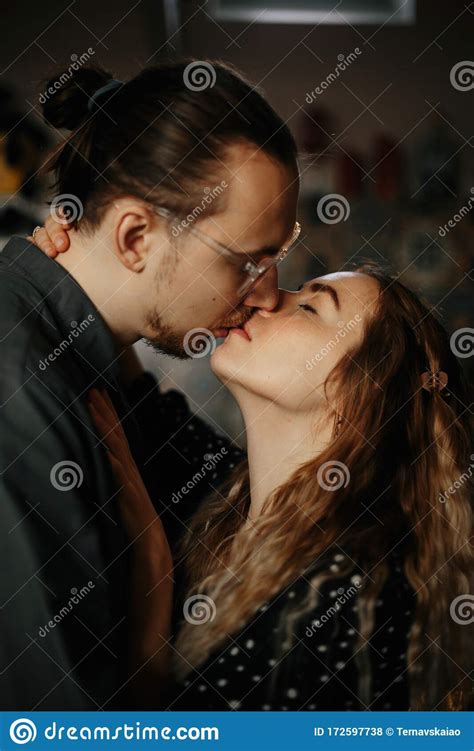 The Portrait Of Sensuality Couple Kissing Each Other The People In