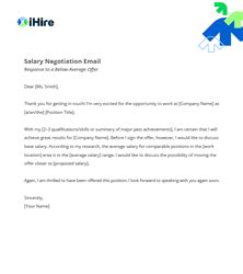 sample emails  salary negotiation ihire