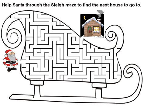 christmas mazes  coloring pages  kids
