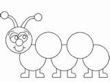 Caterpillar Coloring Template Pages Clipart Outline Printable Print Circle Children Color Kids Printables Caterpiller Hungry Very sketch template