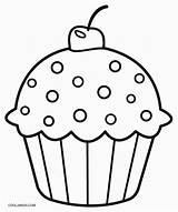 Coloring Pages Cupcake Kids Cupcakes sketch template