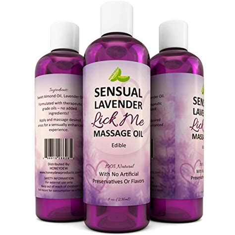 edible massage oil  personal lubricant lavender aromatherapy body oil  sweet almond oil