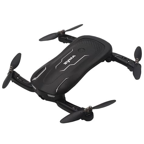 syma   folding rc drone quadcopter  p camera black