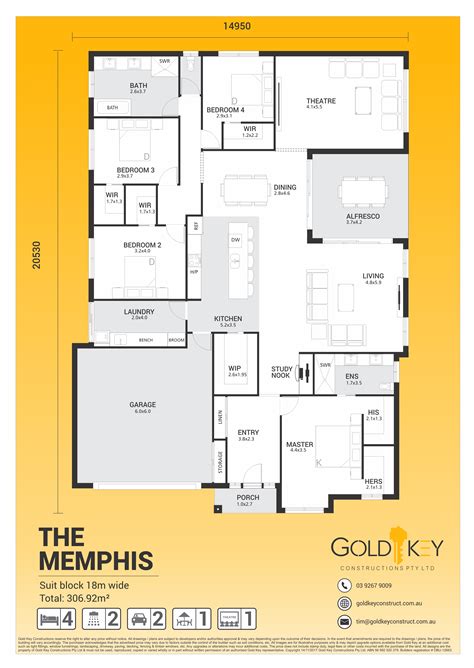 memphis floor plan  gold key homes floor plans design consultant study nook