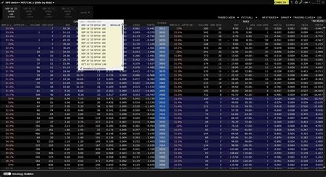 spx options chain  interactive brokers  today  weekly   regular trading day  spx