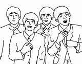 Beatles Coloring Pages Getcolorings Printable Singing sketch template