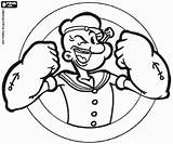 Popeye Man Sailor Coloring Pages Cartoon Drawing Getdrawings Printable Character Game Clip Clipart sketch template
