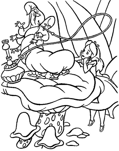 alice  wonderland coloring pages