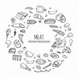Loaf Meat Clip Illustrations Vector sketch template