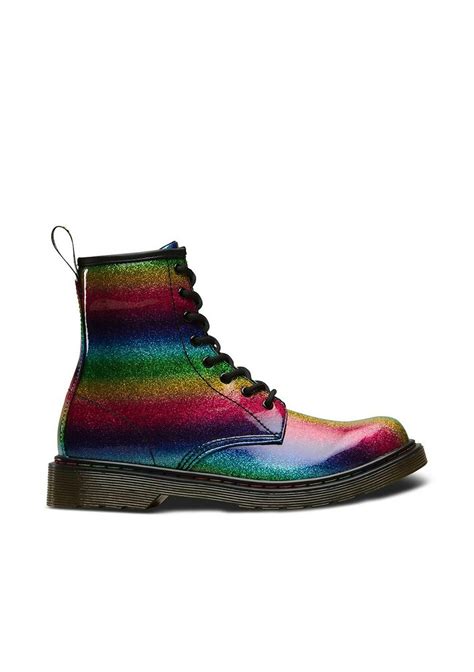 dr martens  glitter youth rainbow dr martens onceit