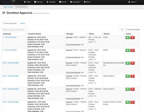 overtime approval history easyhr knowledge base