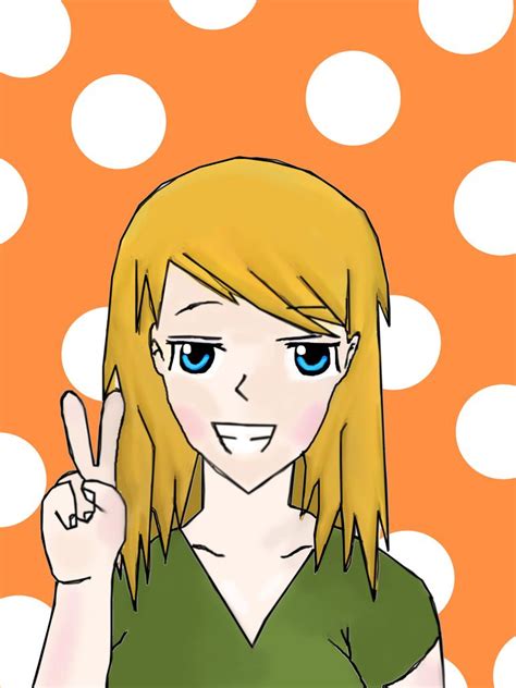 Anime Girl Peace Sign By Konatabation On Deviantart